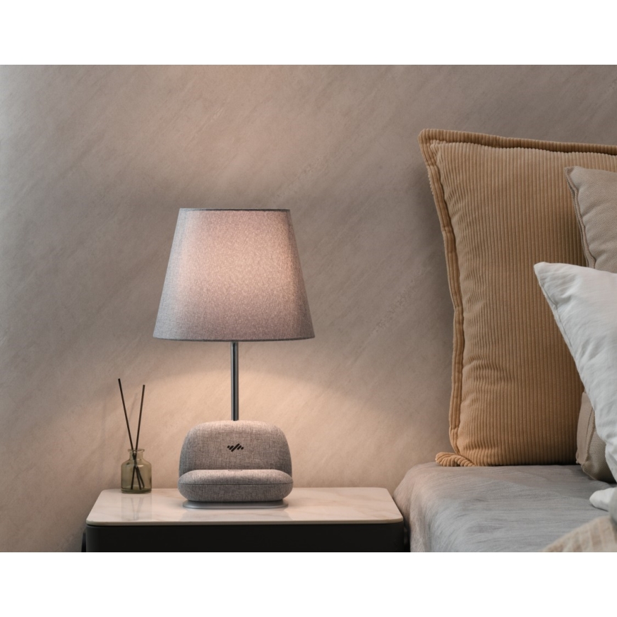 LED stolna lampa s prigušivanjem i bežičnim Qi punjenjem SOFA LED/6W/230V, siva