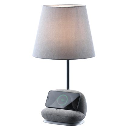 LED stolna lampa s prigušivanjem i bežičnim Qi punjenjem SOFA LED/6W/230V, siva