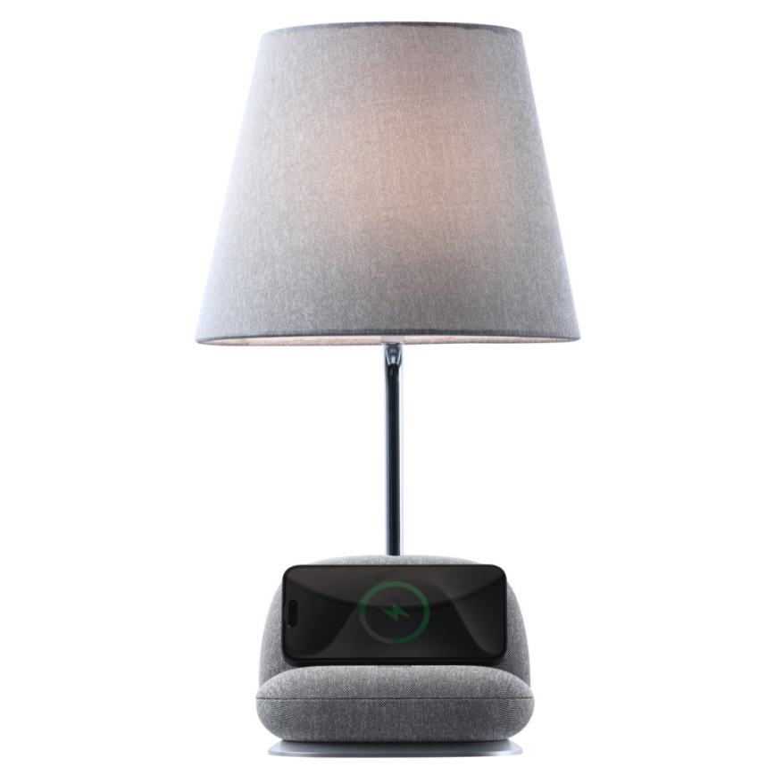 LED stolna lampa s prigušivanjem i bežičnim Qi punjenjem SOFA LED/6W/230V, siva