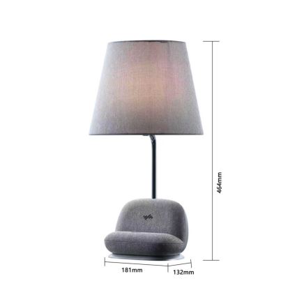 LED stolna lampa s prigušivanjem i bežičnim Qi punjenjem SOFA LED/6W/230V, siva