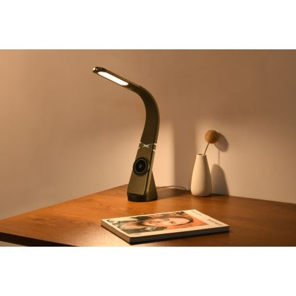 LED stolna lampa s mogućnošću prigušivanja i bežičnim punjenjem MAGIC LED/5W/230V crna