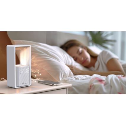 LED stolna lampa s budilicom i punjenjem CALM LED/3,5W/5V