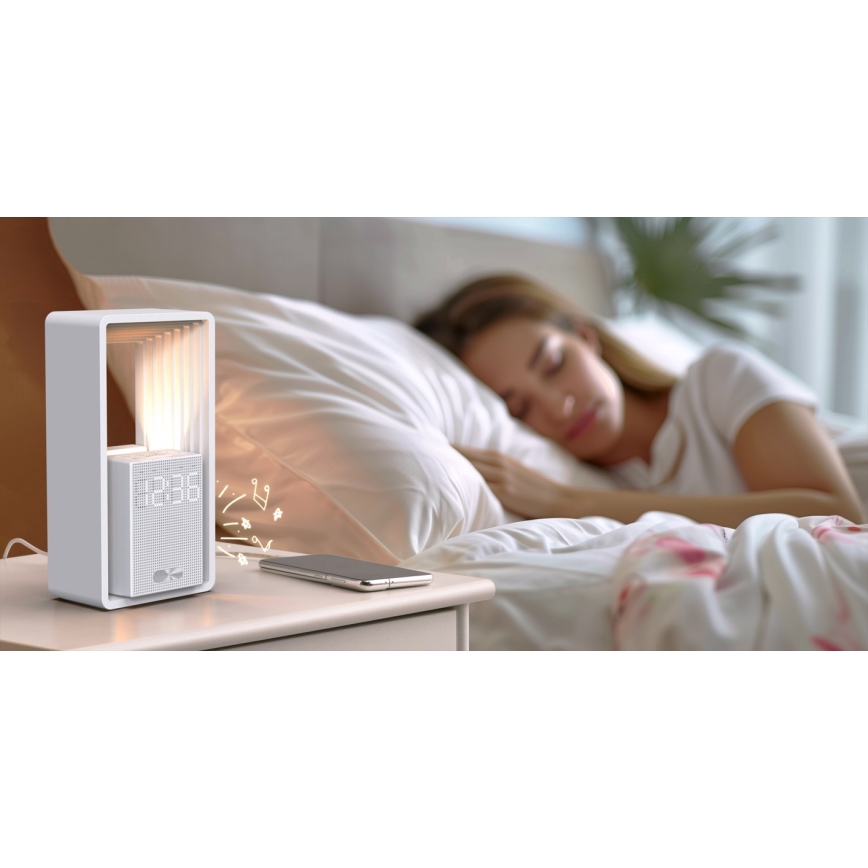LED stolna lampa s budilicom i punjenjem CALM LED/3,5W/5V