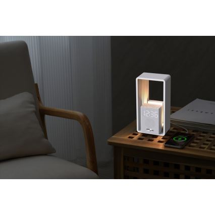 LED stolna lampa s budilicom i punjenjem CALM LED/3,5W/5V