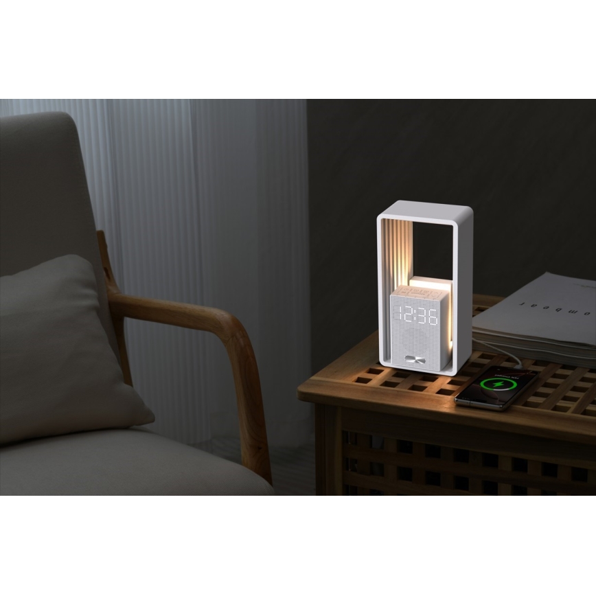LED stolna lampa s budilicom i punjenjem CALM LED/3,5W/5V