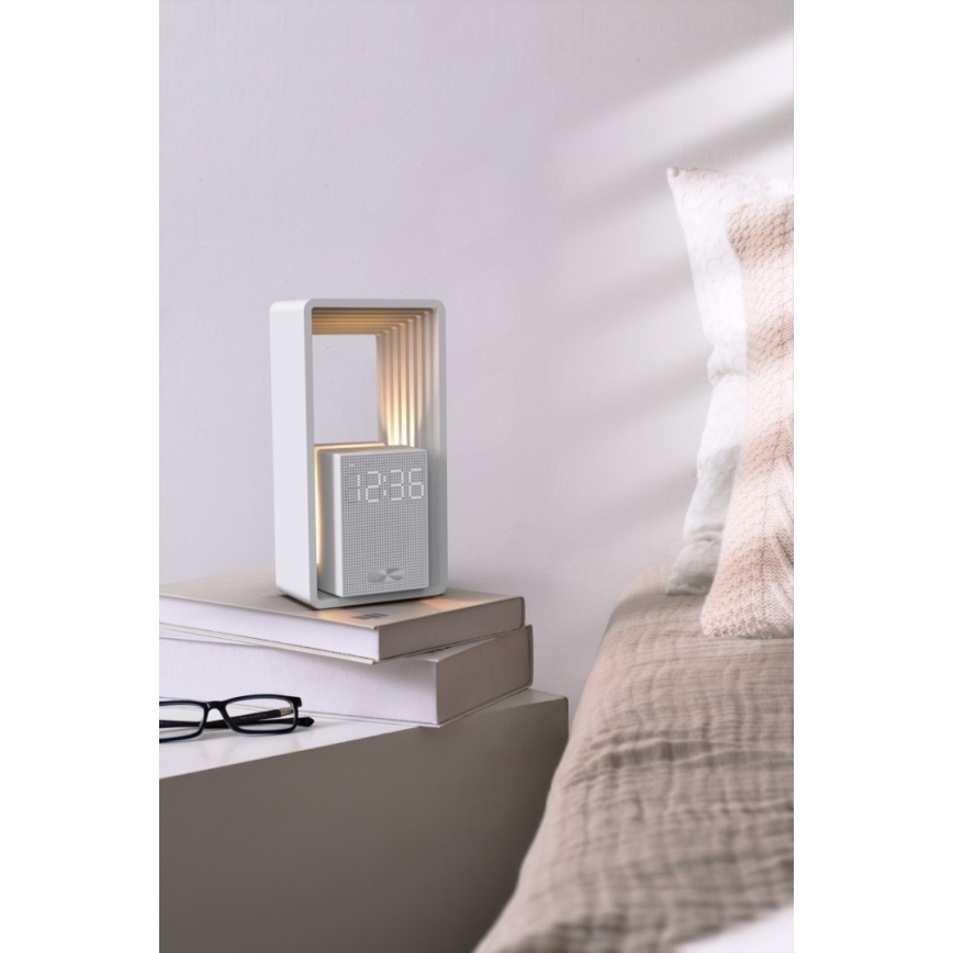 LED stolna lampa s budilicom i punjenjem CALM LED/3,5W/5V
