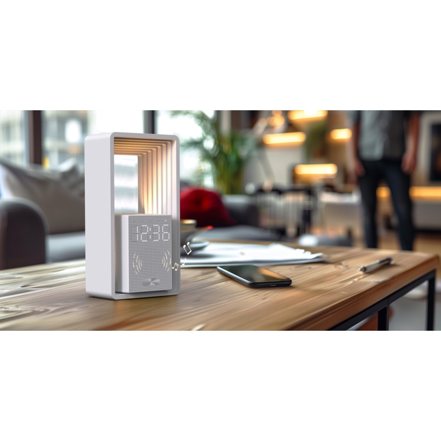 LED stolna lampa s budilicom i punjenjem CALM LED/3,5W/5V