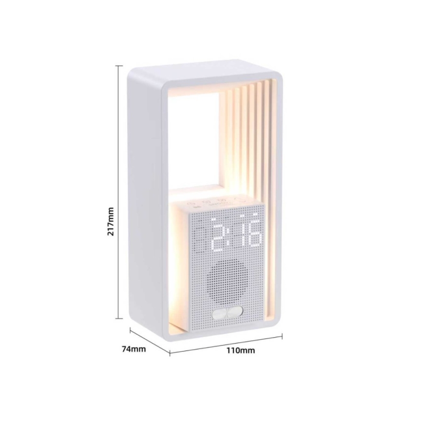 LED stolna lampa s budilicom i punjenjem CALM LED/3,5W/5V
