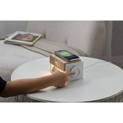 LED stolna svjetiljka s budilicom i mogućnošću punjenja CALM LED/1,2W/5V