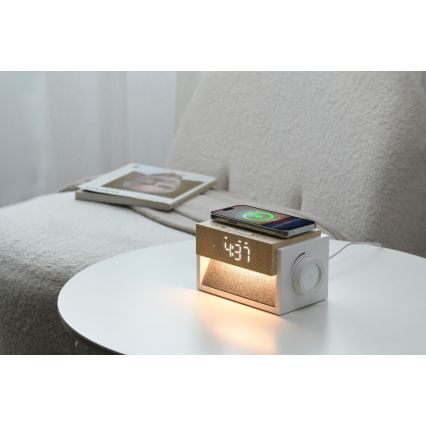 LED stolna svjetiljka s budilicom i mogućnošću punjenja CALM LED/1,2W/5V