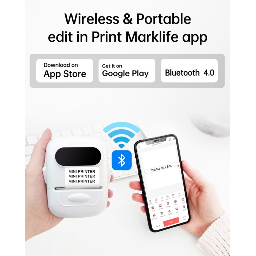 Digitalna pisač etiketa USB-C + samoljepljive etikete 40x30mm