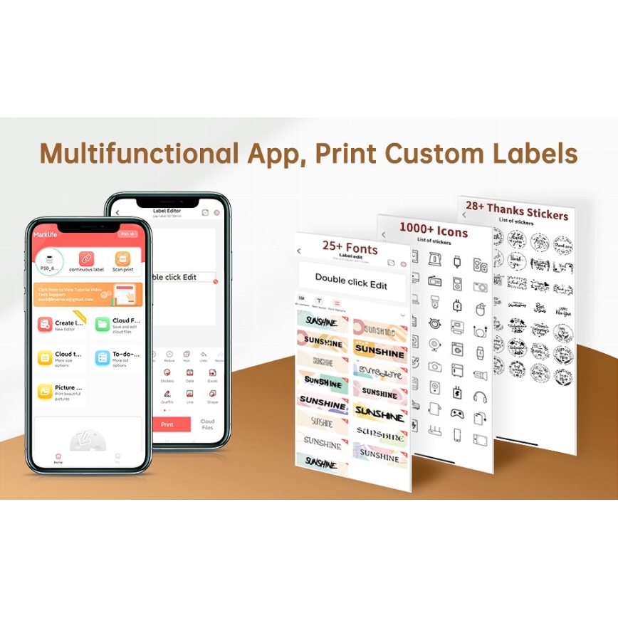 Digitalna pisač etiketa USB-C + samoljepljive etikete 40x30mm
