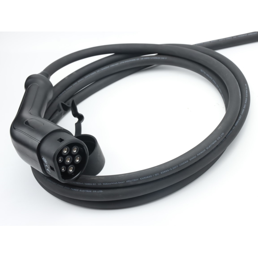 Immax - Prijenosna putna punionica za električna vozila (EV) AC Type 2 16A/380V 11 kW + utikač 230V, kabel 5 m, Wi‑Fi (Tuya)