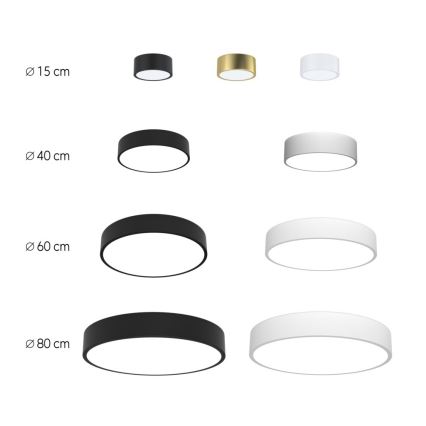 Immax Neo 07023L-15BD - Set 2x LED Prigušiva stropna svjetiljka RONDATE crna 2xLED/12W/230V + daljinski upravljač Tuya