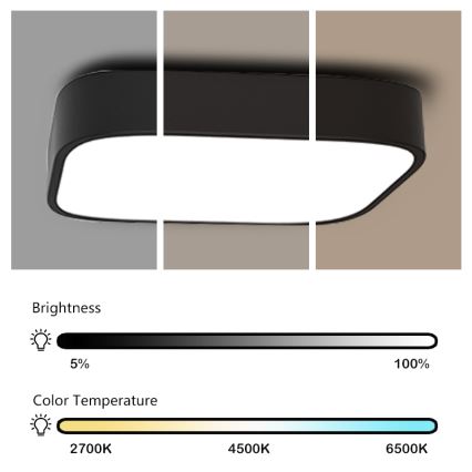 Immax NEO 07039L - LED stropna svjetiljka s prigušivanjem RECUADRO LED/56W/230V Tuya + daljinski upravljač