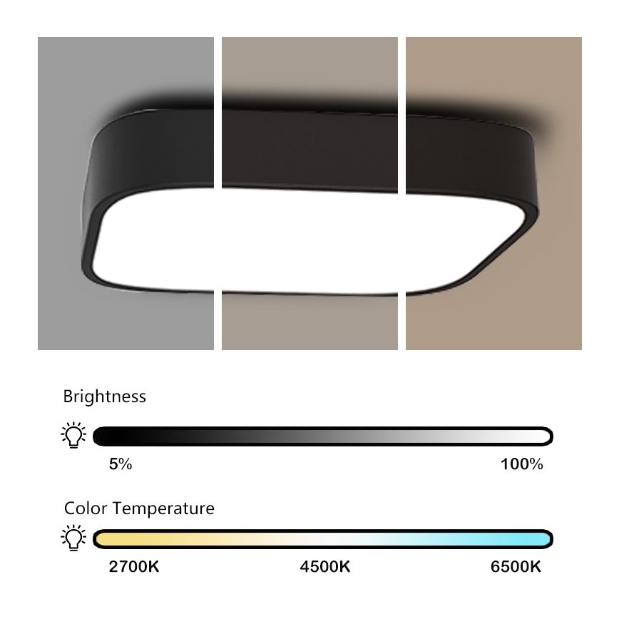 Immax NEO 07039L - LED stropna svjetiljka s prigušivanjem RECUADRO LED/56W/230V Tuya + daljinski upravljač