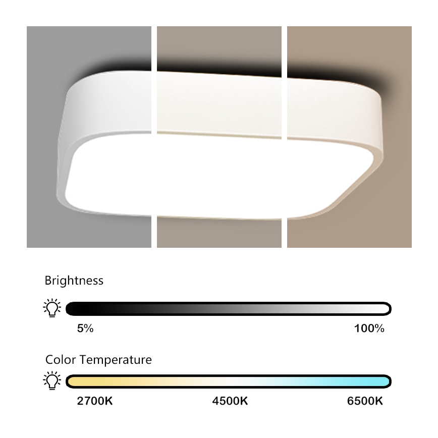 Immax NEO 07040L - LED stropna svjetiljka s prigušivanjem RECUADRO LED/56W/230V Tuya + daljinski upravljač