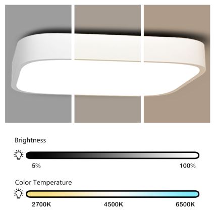 Immax NEO 07042L - LED Prigušiva svjetiljka RECUADRO LED/67W/230V + DU Tuya