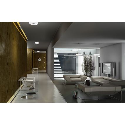 Immax NEO 07059L - LED RGBW Prigušivi luster na sajli FUENTE 3xE27/8,5W/100-240V 40 cm + daljinski upravljač Tuya