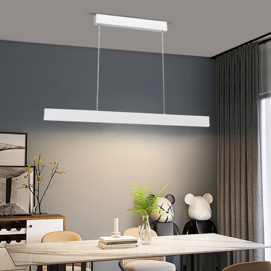 Immax NEO 07075L-LED Prilagodljiva viseća svjetiljka na užetu LISTON bijela LED/18W/230V Tuya + daljinski upravljač