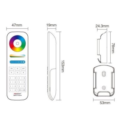 Immax NEO 07087-3 - Univerzalni daljinski upravljač RGB+CCT MiBOXER 2xAAA Tuya
