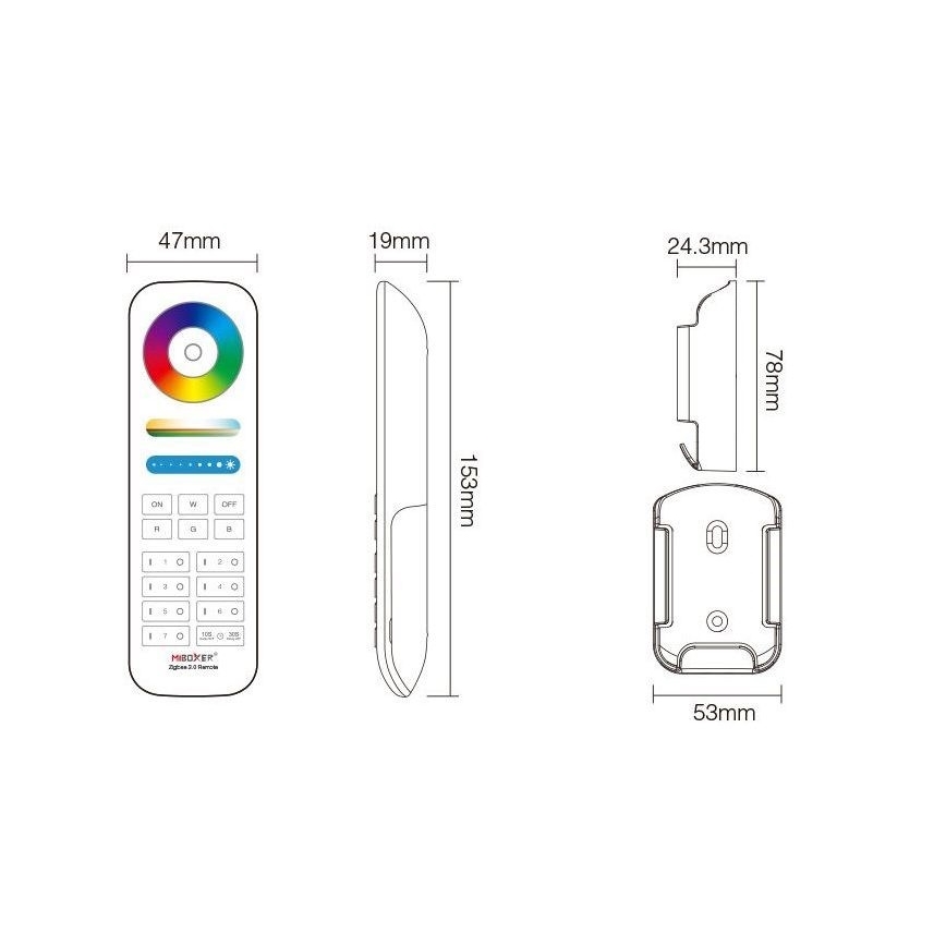 Immax NEO 07087-3 - Univerzalni daljinski upravljač RGB+CCT MiBOXER 2xAAA Tuya