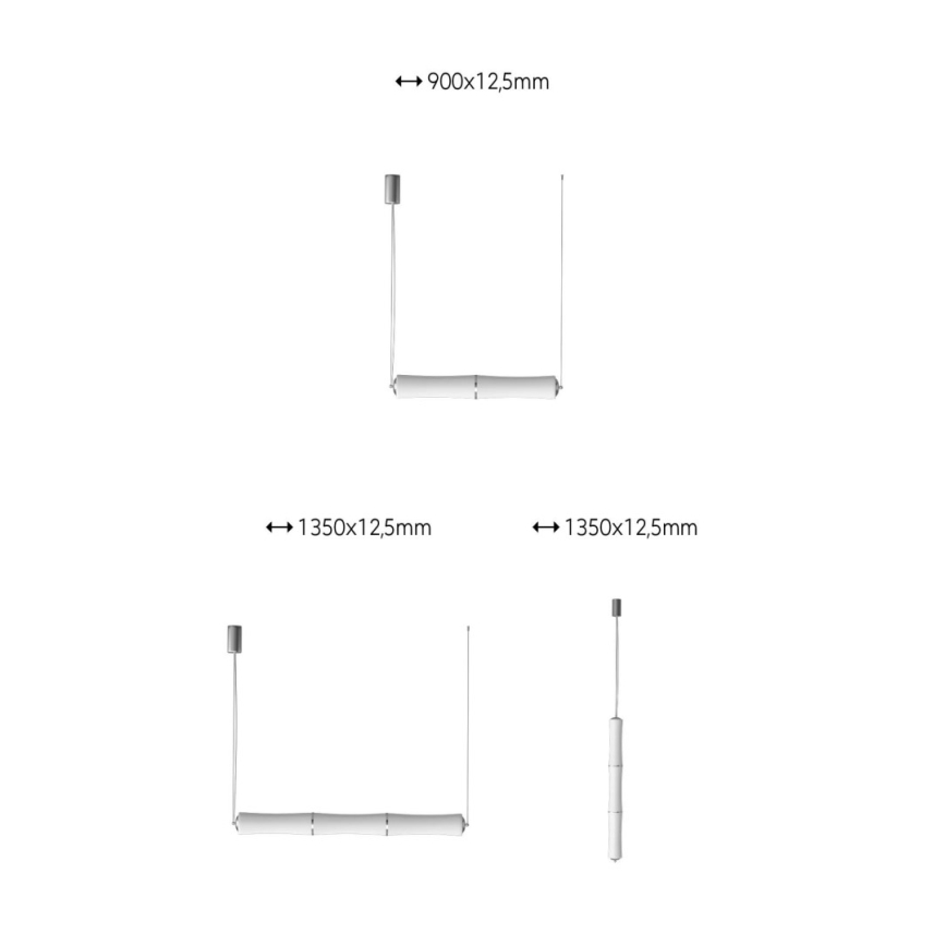Immax NEO 07102L - LED Prigušivi luster na sajli BAMBOOS LED/30W/230V 90 + DU Tuya