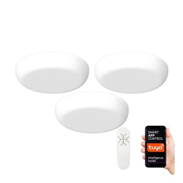 Immax NEO 07109KD - SET 3x LED Prigušiva ugradbena svjetiljka za kupaonicu PRACTICO LED/24W/230V Tuya IP44 + daljinski upravljač