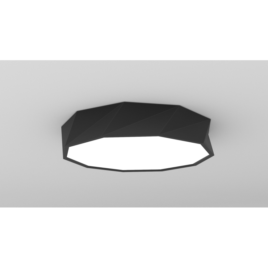 Immax NEO 07130-B60 - LED SMART Prigušiva stropna svjetiljka DIAMANTE crna LED/43W/230V + daljinski upravljač 60cm Tuya ZigBee