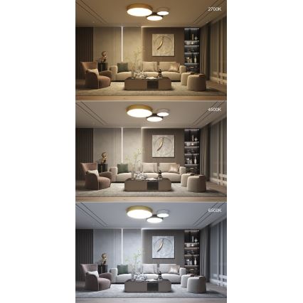 Immax NEO 07130-B60 - LED SMART Prigušiva stropna svjetiljka DIAMANTE crna LED/43W/230V + daljinski upravljač 60cm Tuya ZigBee