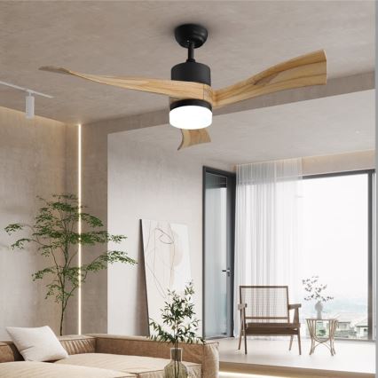 Immax NEO 07136-B - LED Prigušivi stropni ventilator SOFISTICADO LED/18W/230V hrast Wi-Fi Tuya + daljinski upravljač