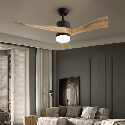 Immax NEO 07136-B - LED Prigušivi stropni ventilator SOFISTICADO LED/18W/230V hrast Wi-Fi Tuya + daljinski upravljač