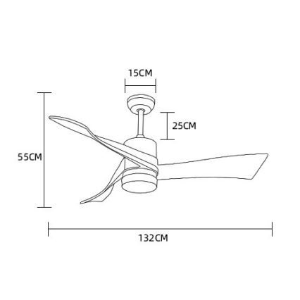 Immax NEO 07136-B - LED Prigušivi stropni ventilator SOFISTICADO LED/18W/230V hrast Wi-Fi Tuya + daljinski upravljač