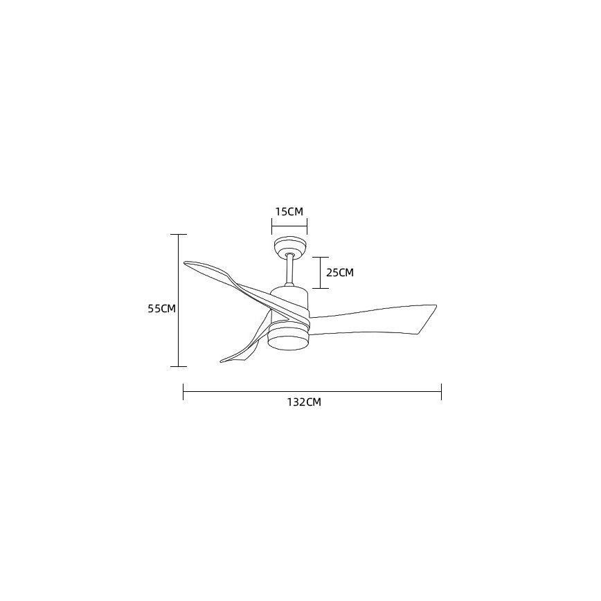 Immax NEO 07136-B - LED Prigušivi stropni ventilator SOFISTICADO LED/18W/230V hrast Wi-Fi Tuya + daljinski upravljač