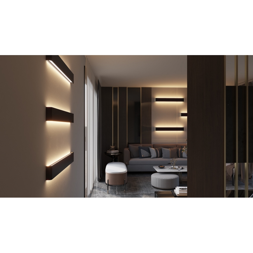 Immax NEO 07137-B - LED SMART Prigušiva zidna svjetiljka LINEA crna LED/40W/230V + daljinski upravljač 76 cm Tuya ZigBee