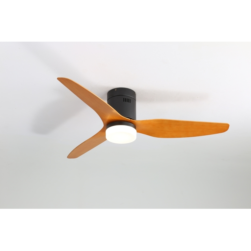 Immax NEO 07142-B - LED Stropni ventilator NEO LITE VENTO LED/18W/230V Tuya Wi-Fi crna/drvo + daljinski upravljač