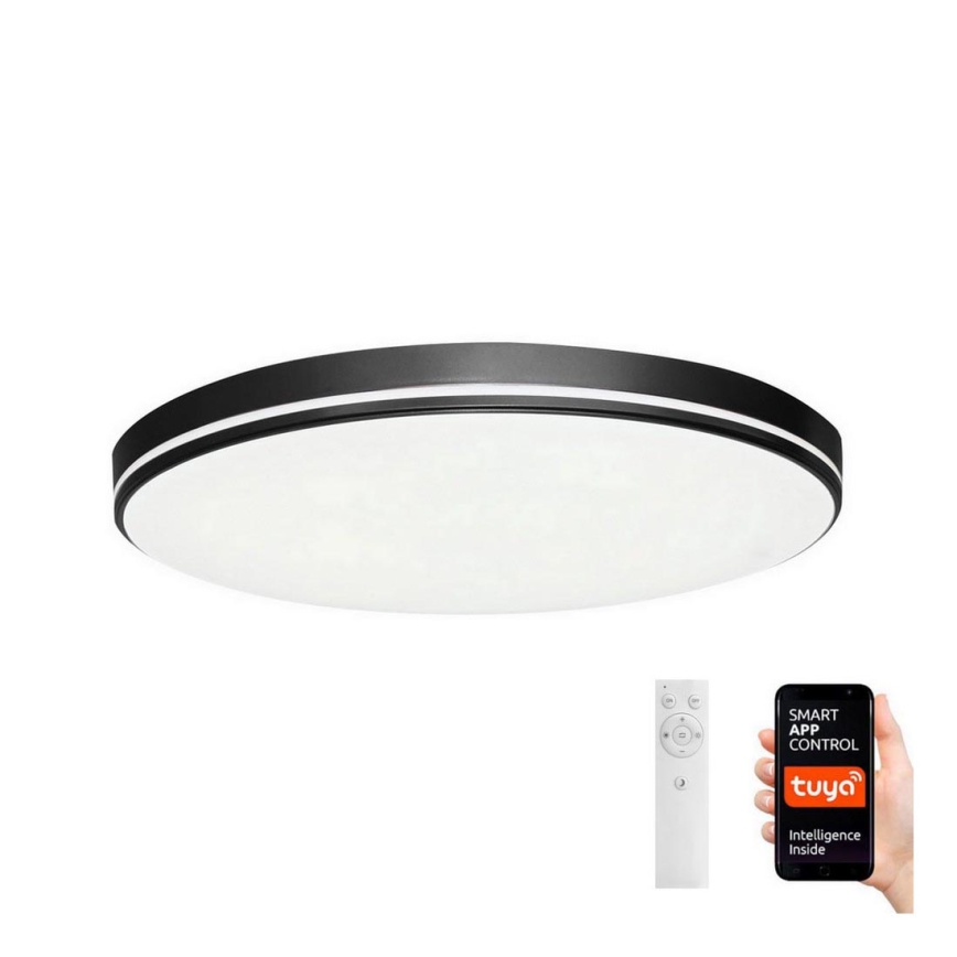 Immax NEO 07148-B40 - LED Prigušiva stropna svjetiljka NEO LITE AREAS LED/24W/230V Tuya Wi-Fi crna + daljinski upravljač