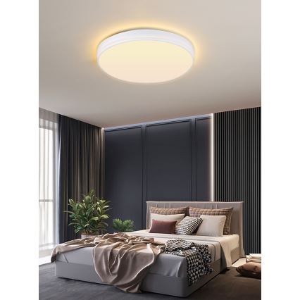 Immax NEO 07149-W40 - LED Prigušiva stropna svjetiljka NEO LITE AREAS LED/24W/230V Tuya Wi-Fi bijela + daljinski upravljač