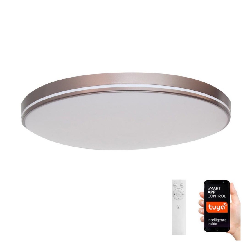 Immax NEO 07150-C40 - LED Prigušiva stropna svjetiljka NEO LITE AREAS LED/24W/230V Tuya Wi-Fi smeđa + daljinski upravljač