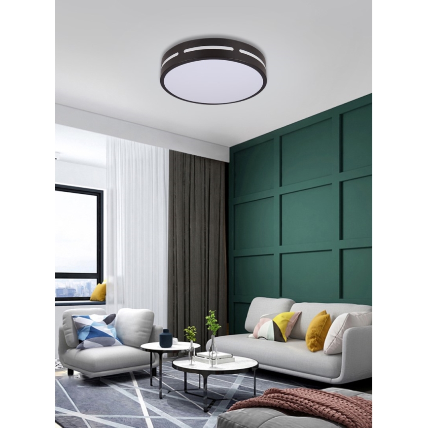 Immax NEO 07152-B40 - LED Prigušiva stropna svjetiljka NEO LITE PERFECTO LED/24W/230V Wi-Fi Tuya crna + daljinski upravljač