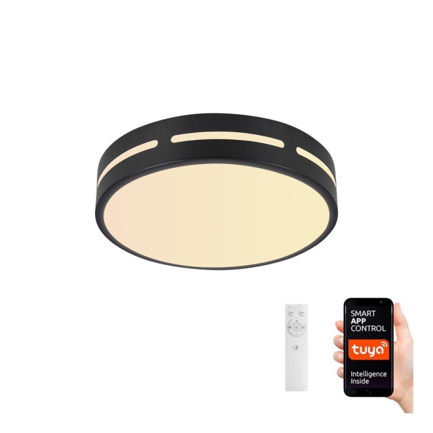 Immax NEO 07152-B50 - LED Prigušiva stropna svjetiljka NEO LITE PERFECTO LED/48W/230V Wi-Fi Tuya crna + daljinski upravljač