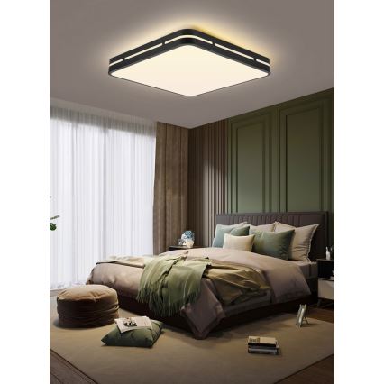 Immax NEO 07154-B42 - LED Prigušiva stropna svjetiljka NEO LITE PERFECTO LED/48W/230V Wi-Fi Tuya crna + daljinski upravljač