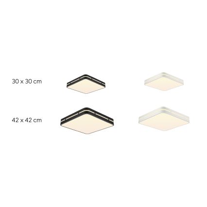 Immax NEO 07154-B42 - LED Prigušiva stropna svjetiljka NEO LITE PERFECTO LED/48W/230V Wi-Fi Tuya crna + daljinski upravljač