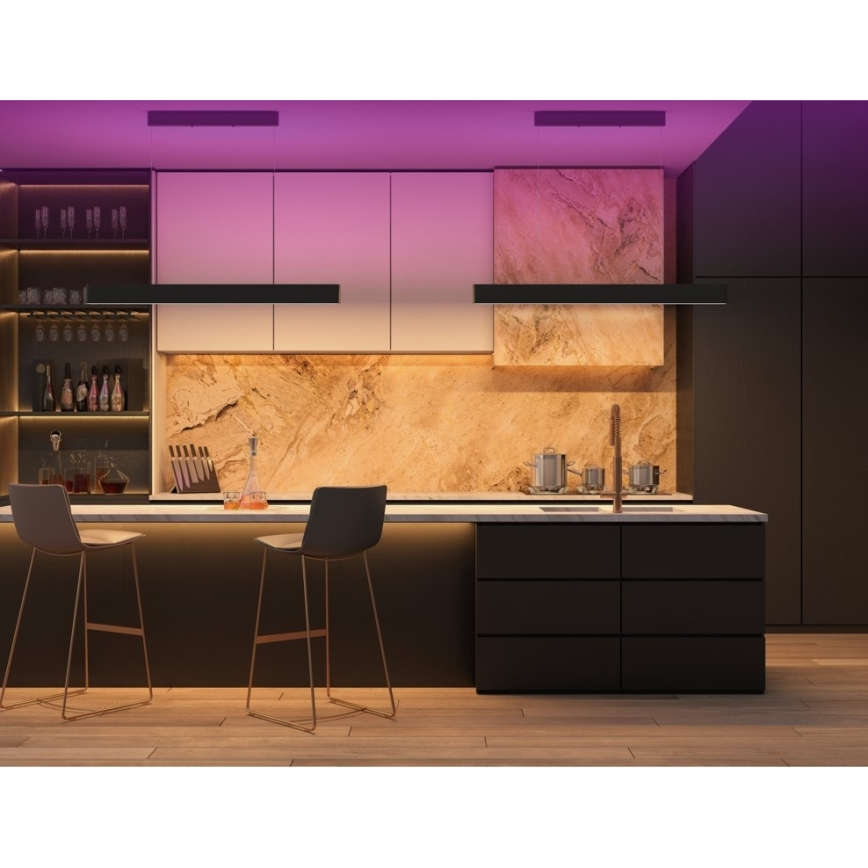 Immax NEO 07157-B120X - LED RGB+CCT Prigušivi luster na sajli MILANO LED/40W/230V Tuya crna