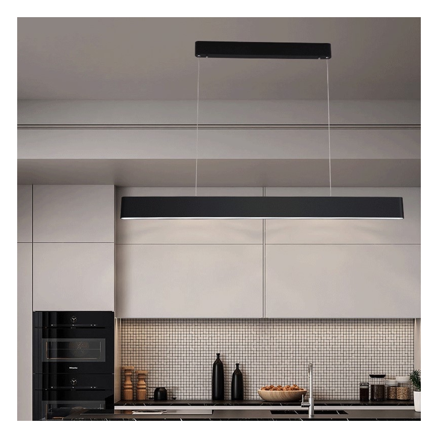 Immax NEO 07157-B120X - LED RGB+CCT Prigušivi luster na sajli MILANO LED/40W/230V Tuya crna