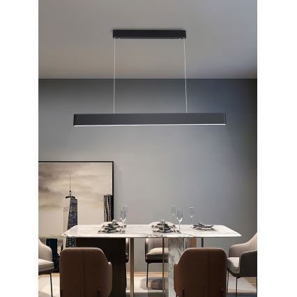Immax NEO 07157-B120X - LED RGB+CCT Prigušivi luster na sajli MILANO LED/40W/230V Tuya crna