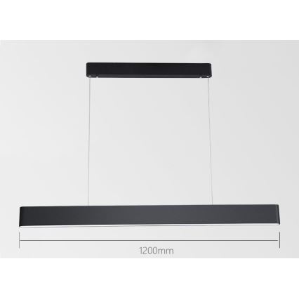 Immax NEO 07157-B120X - LED RGB+CCT Prigušivi luster na sajli MILANO LED/40W/230V Tuya crna