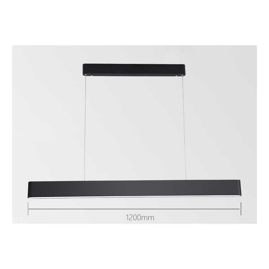 Immax NEO 07157-B120X - LED RGB+CCT Prigušivi luster na sajli MILANO LED/40W/230V Tuya crna