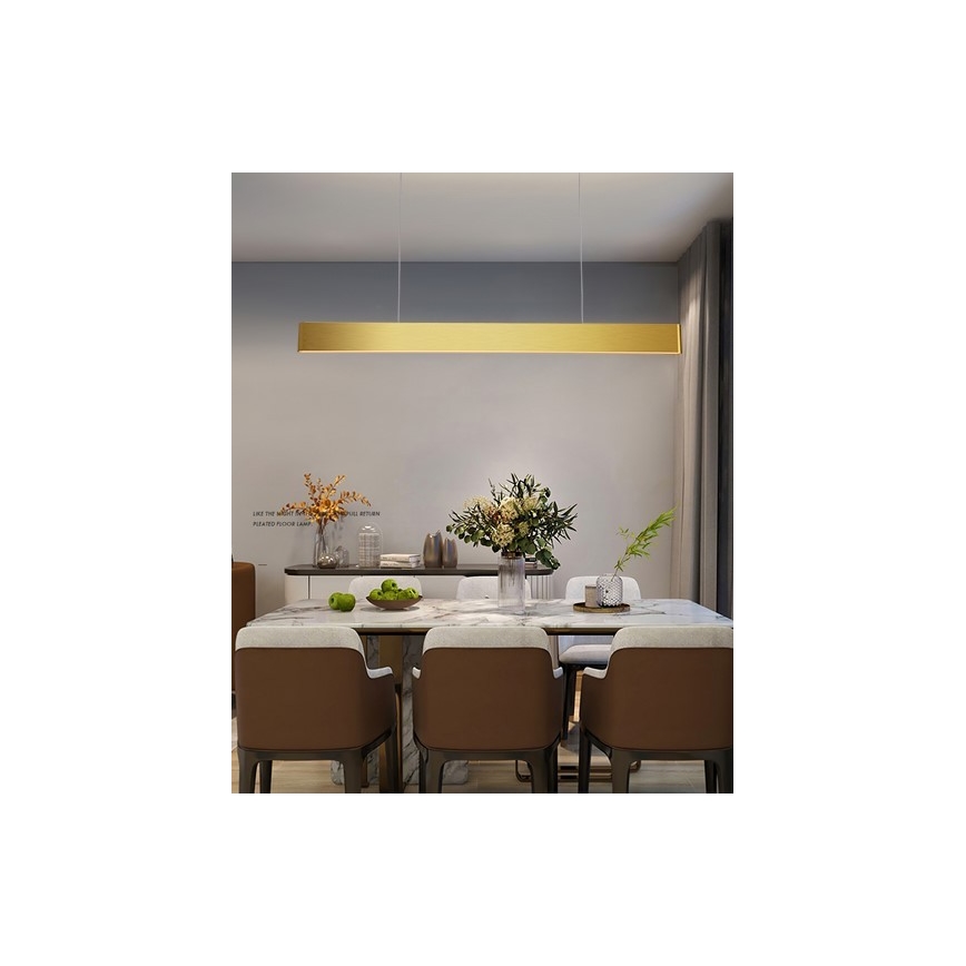 Immax NEO 07157-G120X - LED RGB+CCTW Prigušivi luster na sajli MILANO LED/40W/230V Tuya zlatna