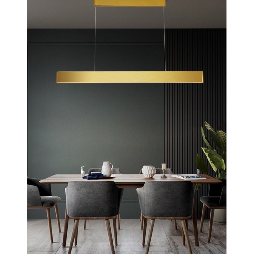 Immax NEO 07157-G120X - LED RGB+CCTW Prigušivi luster na sajli MILANO LED/40W/230V Tuya zlatna